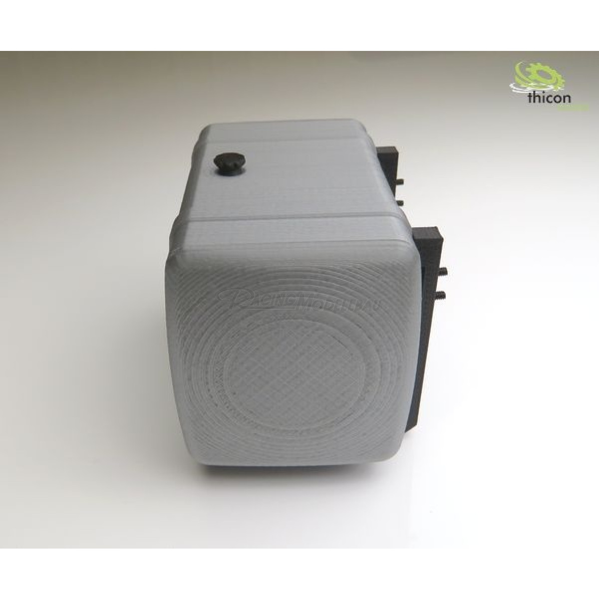 Tank 80mm silber mit Tankhalter