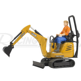 JCB Mikrobagger 8010 CTS und Bauarbeiter