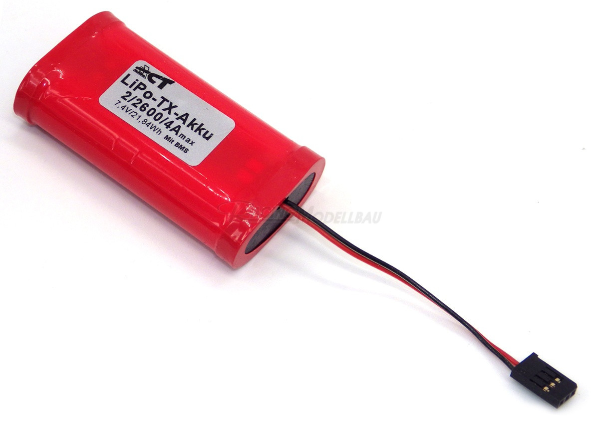 Senderakku LiPo 7,4V 2600 mit BMS