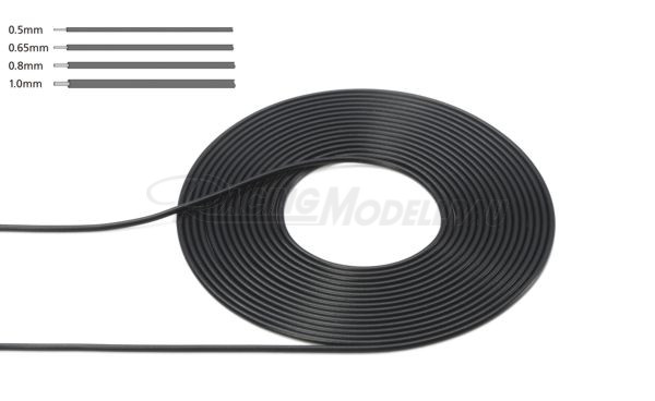 Cable 2.0m (1.0mm Dia./schw)