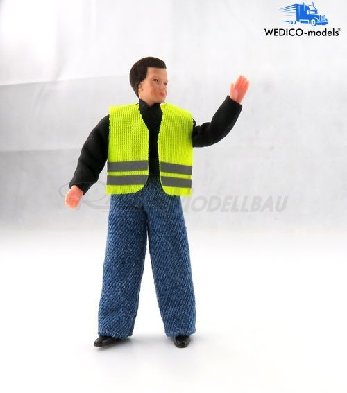 LKW-Fahrer Sven mit gelber Warnweste 12cm