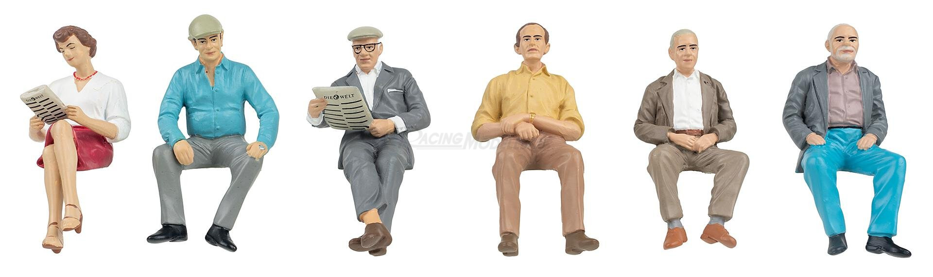 6 sitzende Reisende III