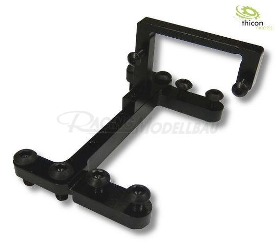 1:14 Servoeinbausatz für Lenk- und Schaltservo Alu schwarz