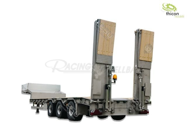 Tieflader Auflieger 3-Achs mit Hydraulik Rampen