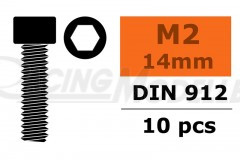Zylinderschr. Sechskant M2x14 10Stk.
