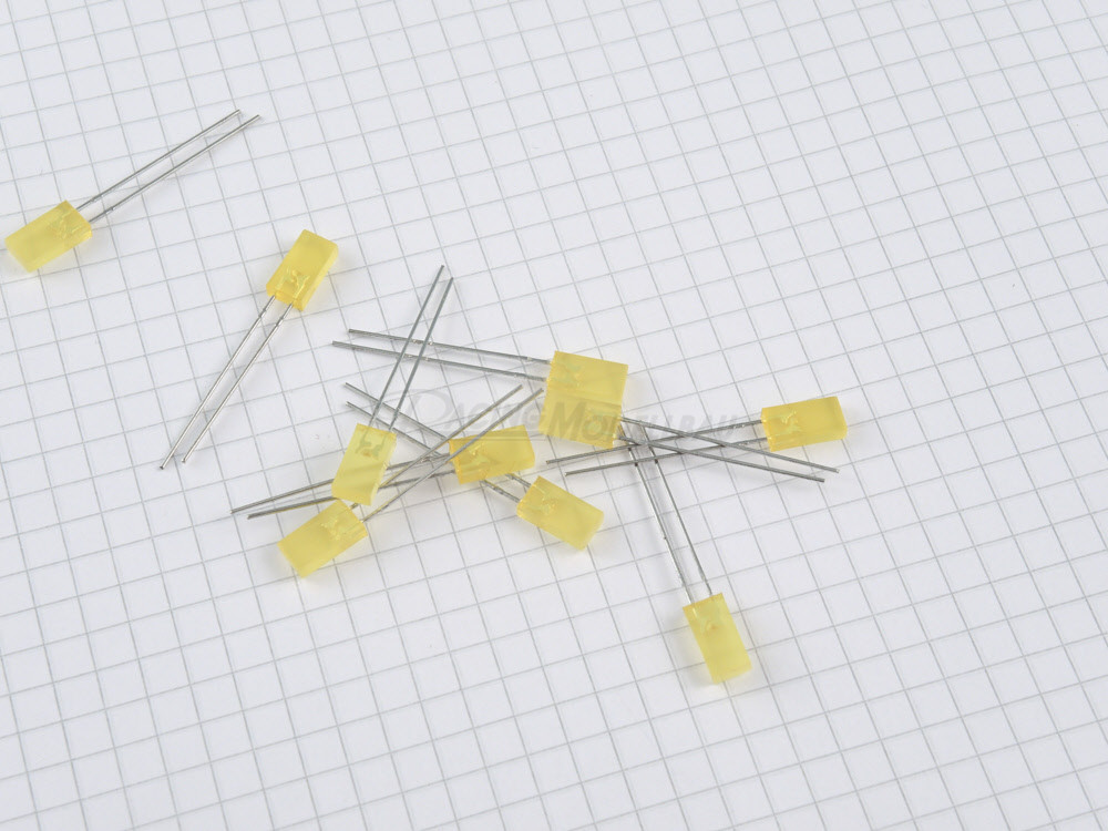 LED 2,5x5mm plan gelb eckig 10 Stk.