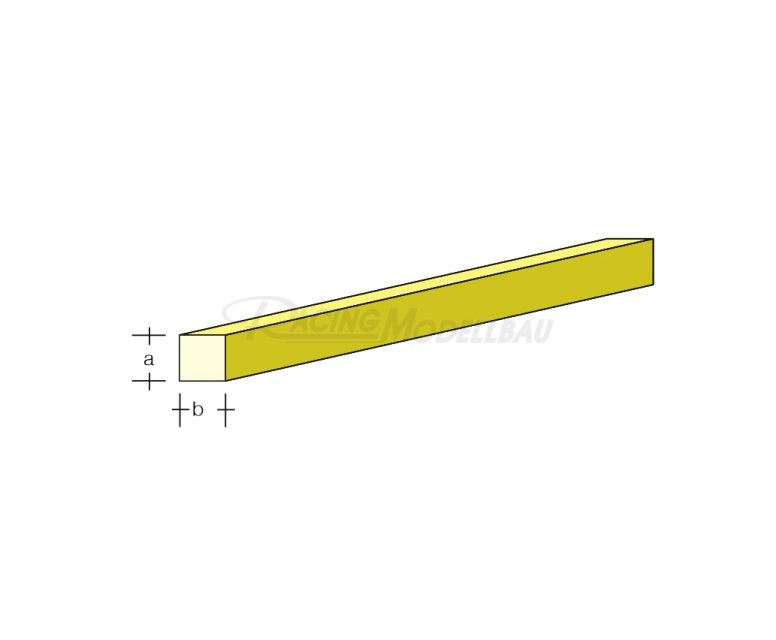 Messing 4Kant 330x4,0x4,0 1 Stück