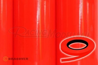 Zierband rotorange fluo 4mm Oraline 15m