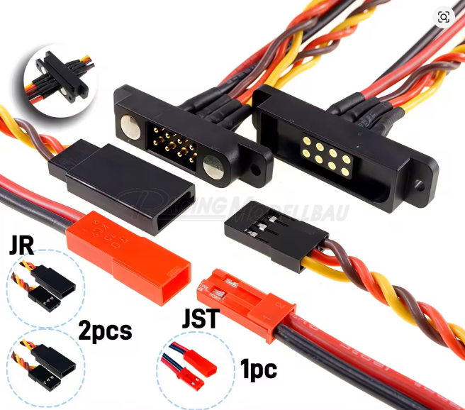 Magnet-Kontakt 8pol mit Stecker