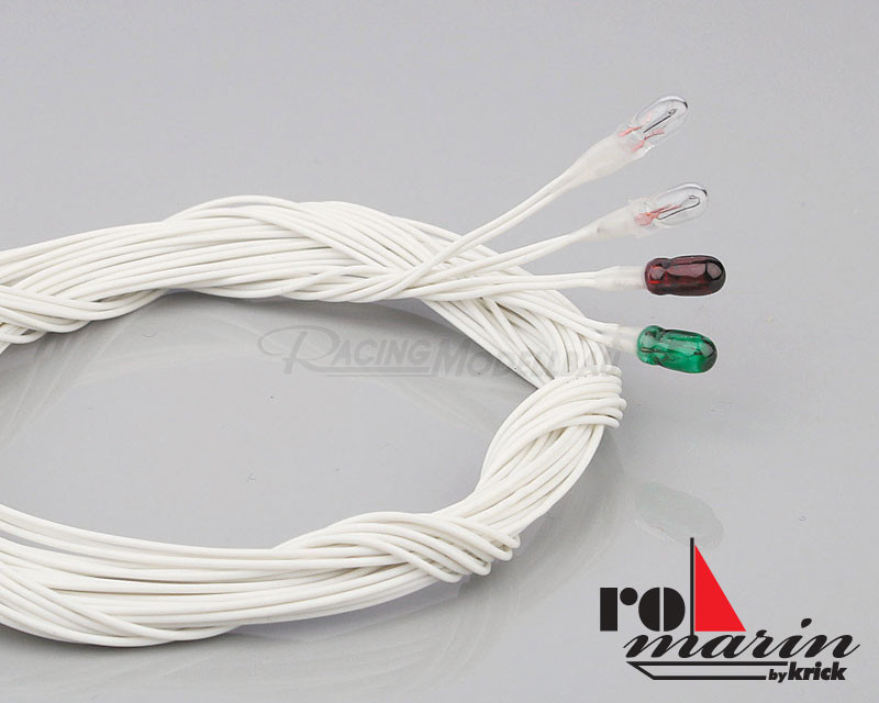 2 Lampen grün 6V 50mA Kabel 80cm