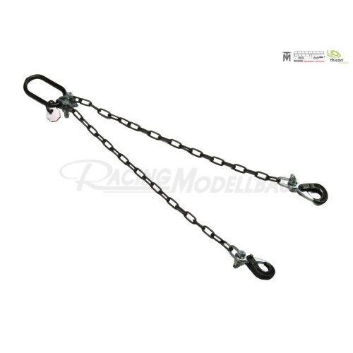 Anschlagkette 10cm 2 Haken schwarz