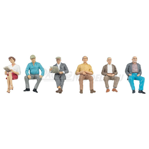 6 sitzende Reisende III