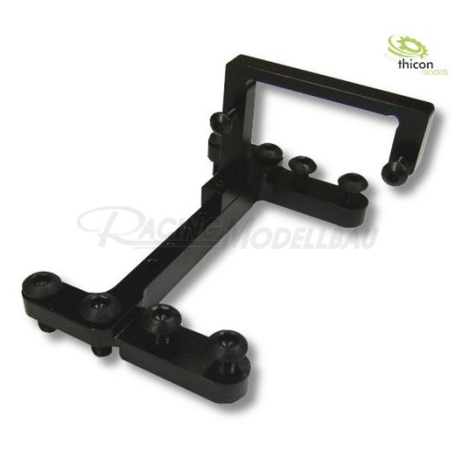 1:14 Servoeinbausatz für Lenk- und Schaltservo Alu schwarz