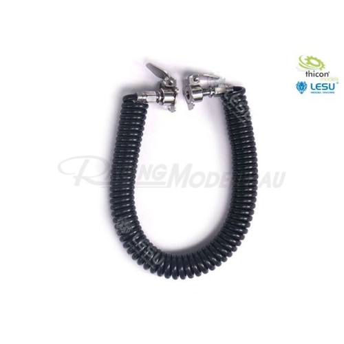Druckluft-Kabel/schwarz mit Anschlüssen 1 Stück