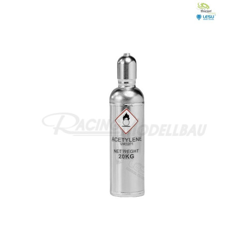 Gasflasche klein aus Metall, 1 Stück 1:14