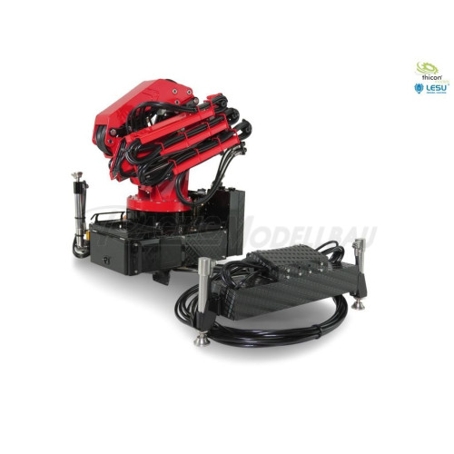 Ladekran V2 mit Abstützung RTR rot lackiert