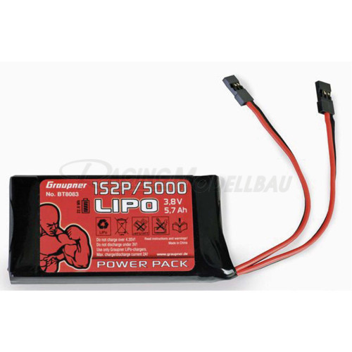 Senderakku LIPO 3,8V 5000MAH TX 21 WH