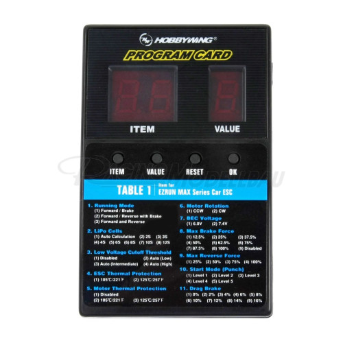 LED Programmbox Hobbywing