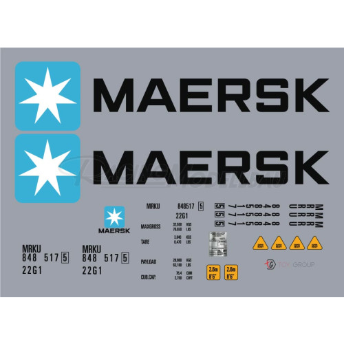 Maersk Waterslide-Decal 1/14