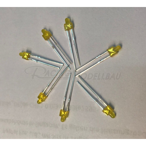LED gelb 2mm 3V gewölbt 10Stk.
