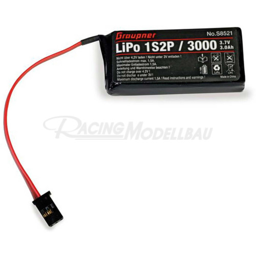 Senderakku LiPo 1S2P/3000 .,7V