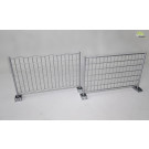 Bauzaun Metall silber Paar