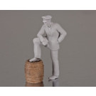 Figur Kaptain aufgestützt 1:32 3D Resin