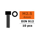 Zylinderschraube Innensechsk. M2.5x4 Stahl