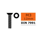 M3x12 Senkschr.Innensechsk.