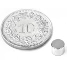 Scheibenmagnet Ø5mm, Höhe 4mm, 1 Stück