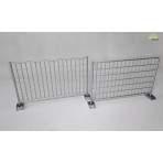 Bauzaun Metall silber Paar