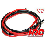 Kabel 1.3mm2/16Gauge silber/rot/schwarz je 1m
