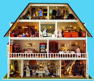 Puppenhaus Stuck in 1:12 auch für Minimundus geeignet Muschel 
